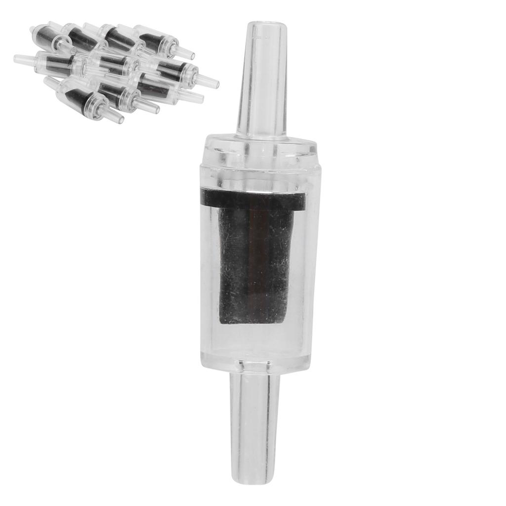 10PCS One Way   Pump Check Valves Plastic NonReturn Check Valve for Fish  (Black )