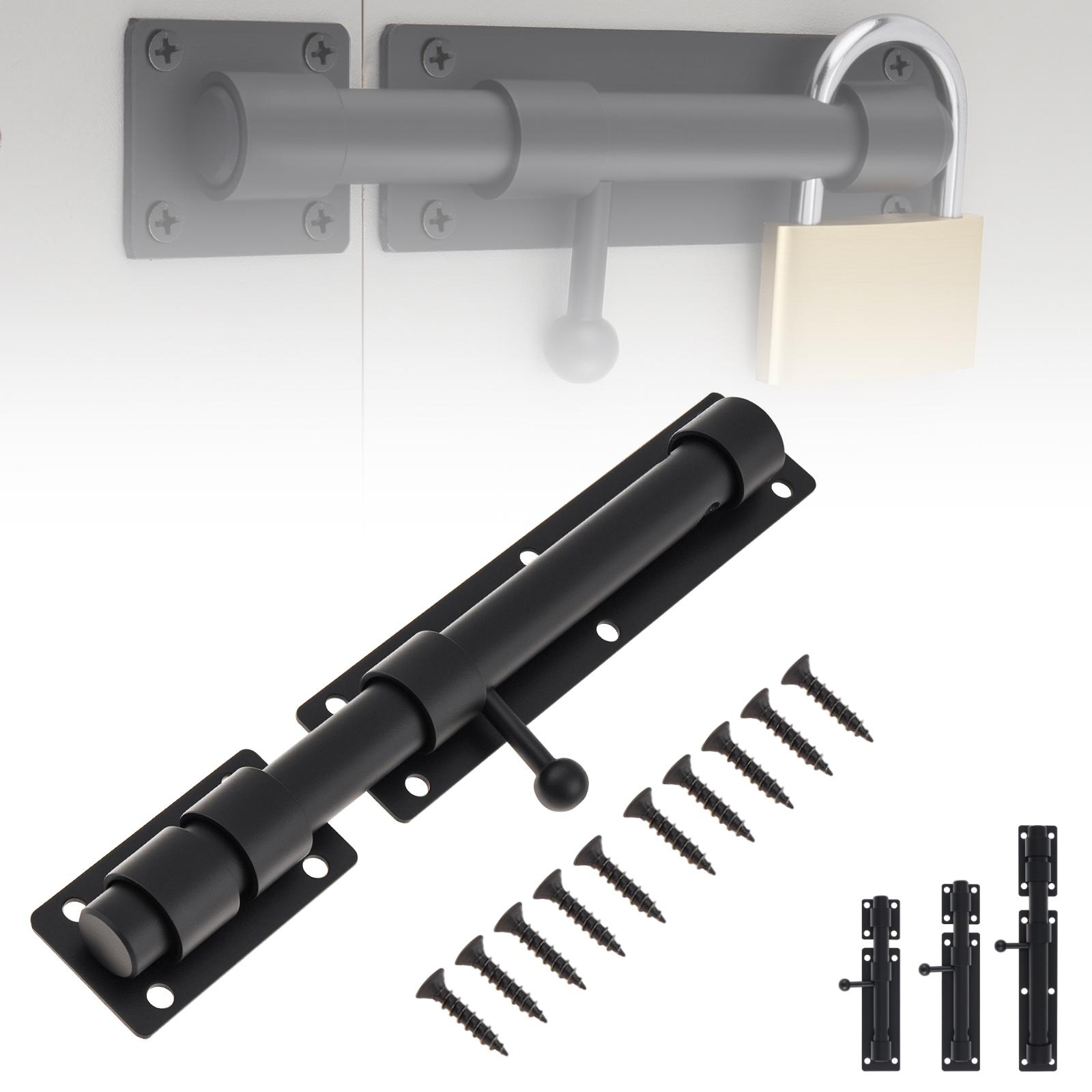 

Нержавеющая сталь 304 6 8 10 дюймов Сверхпрочный засов-задвижка Матовый черный Включает винты Деревянный забор Сарайная дверь 6 inch