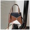 Women's Bag 2025 New Trendy Handbag Korean Version Personalized Contrasting Color Splicing Large-capacity Fashionable Shoulder Messenger Bag