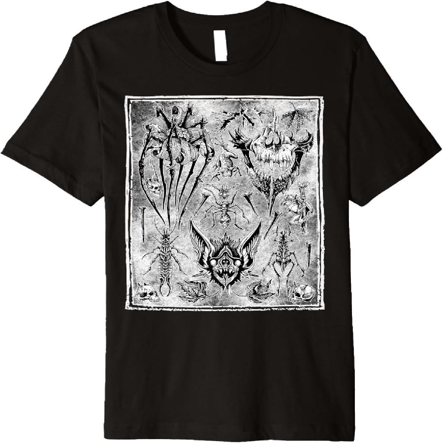 

Gothic Satanic Pagan Witchcraft Grungy Occult Elements 666 Premium T-Shirt XXXXXL чорний