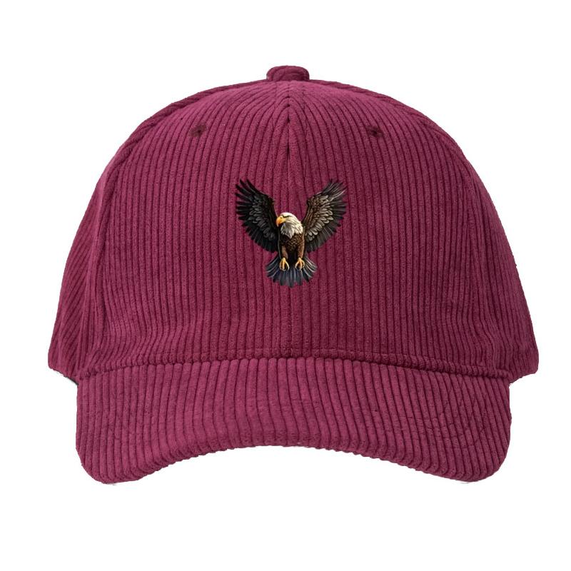 

Men American Eagle Design Patriotic Wildlife Sun Hat Adjustable Dad Cap Bold Style Outdoor Use Adventure Hat Corduroy Baseball Cap
