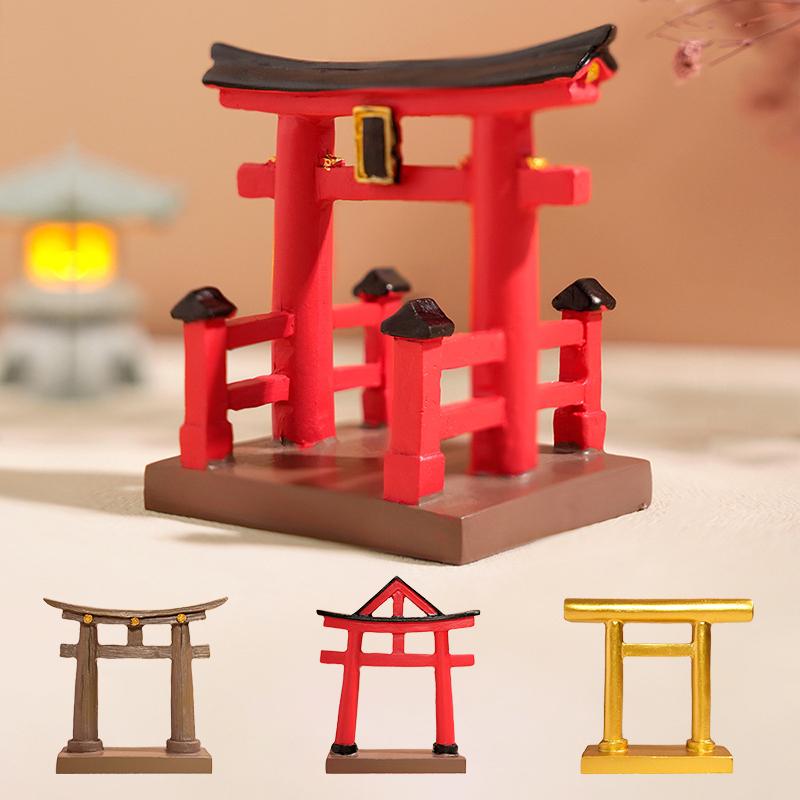 Poartă Torii Miniatură Templu Shinto Japonez Model Arhitectural Asiatic Ornament Grădină Bonsai Decor Acvariu Decor Chinezesc