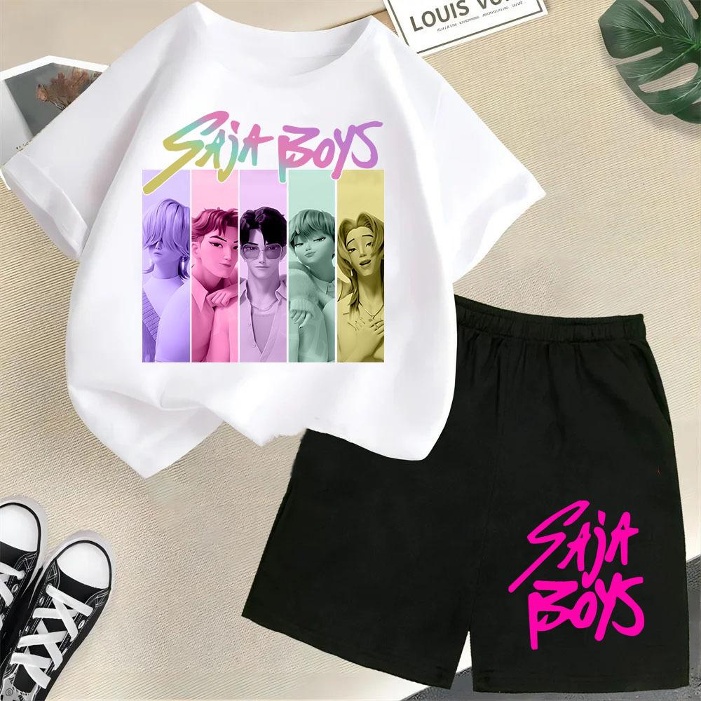 

Fashion Printed Pattern T-shirt Casual Comfortable Children s Suit Versatile Clothing Sets Girls 100