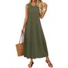 Women's Casual Fashion Sleeveless Pocketless Dress
