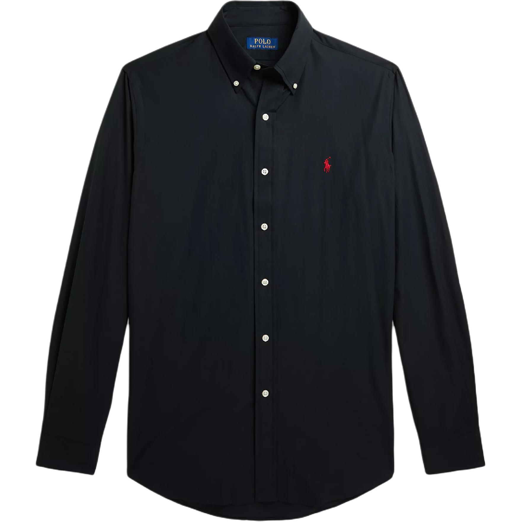 

Polo Ralph Lauren Однотонная однобортная рубашка свободного кроя с длинными рукавами Мужские рубашки Черный 710928252-009 L