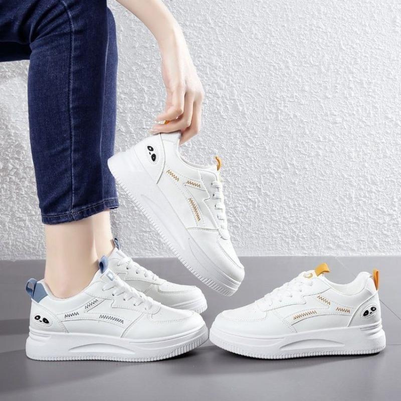 Thick-soled Simple Little White Shoes Women's New Autumn Lace-up Casual Shoes Student Lightweight Board Shoes