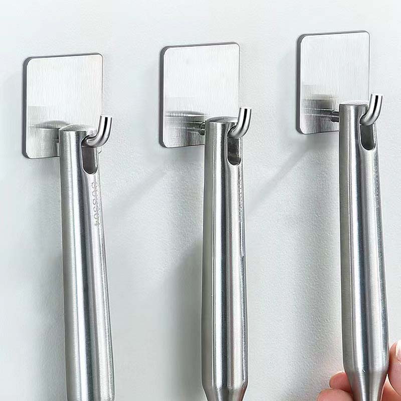 1pc Stainless Steel Wall Hook Wall Mounted Towel Rack Multipurpose Hanger For Towel Clothes Coat Key Bathroom Accessories
