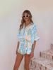 2025 Loose Casual Holiday Printed Linen Jumpsuit