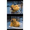 Retro Autumn and Winter New Children's Short Boots Korean Casual Cowhide Boys Small Yellow Shoes Medium Tube Girls Single Boots