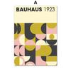 Výstava Bauhaus Geometric Retro Nástěnná umělecká reprodukce Malba na plátně Severské plakátové nástěnné obrazy poloviny století pro výzdobu obývacího pokoje