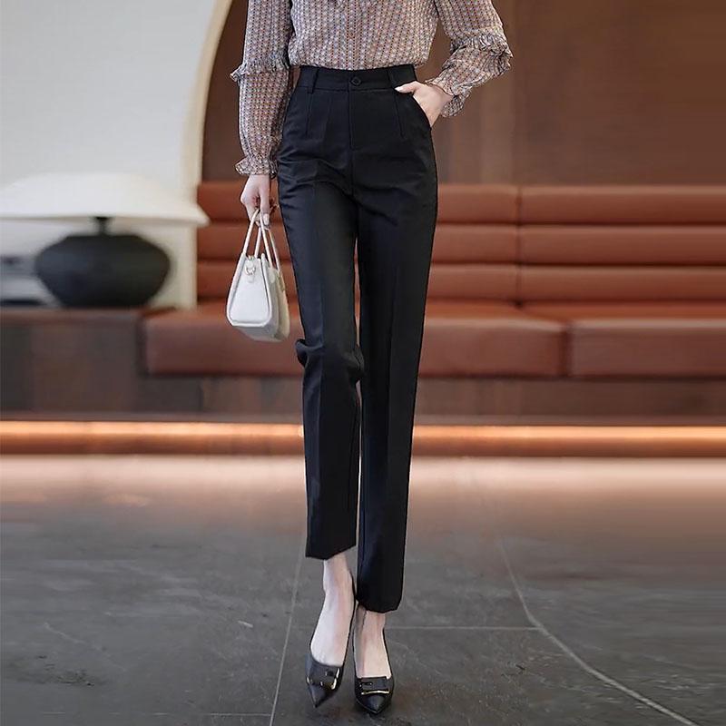 

Женские утягивающие брюки-гаремы сигаретного кроя с высокой посадкой - Коллекция Весна/Осень 2025 XL чёрный