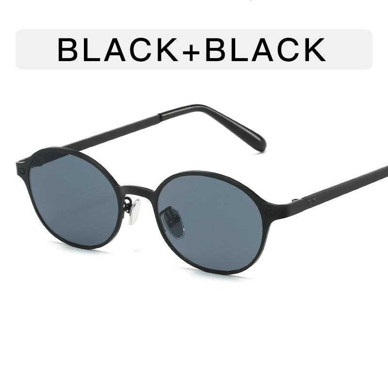 Korean Fashion Women Sunglasses Oval Shape UV400 Protection Outdoor Sun Glasses Vintage Retro Sunglass for Men