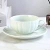 Kreative Kürbis-Kaffeetasse Ohrhänger Neues Keramik-Tassen- und Tellerset Kleines Designgefühl Zuhause Fee Tasse und Schale