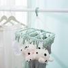 32 Clip Folding Clothes Hanger Children's and Adult Plastic Clothes Drying Hanger Home Windproof Sock Underwear Drying Hangers
