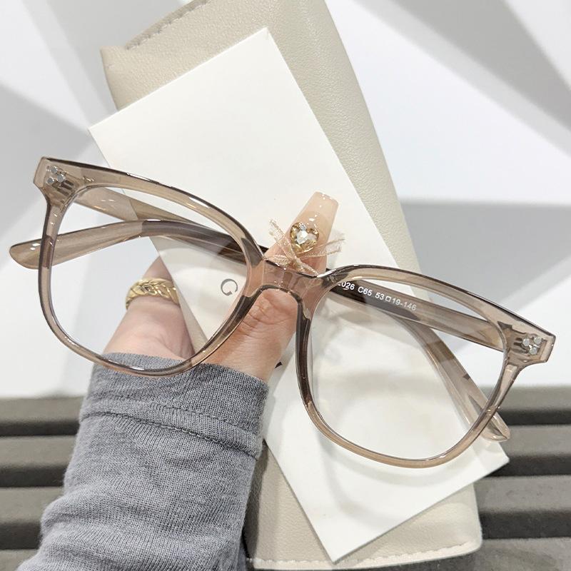 Fashion Women Square Glasses Luxury Big Frame Anti Blue Light Computer Glasses Vintage Black Men Prescription Eyeglasses UV400