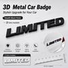 3D Metal Car Letters Logo LIMITED Rear Trunk Badge Sticker Emblem For JEEP Grand Cherokee Overland Compass Wrangler Accessories yt1