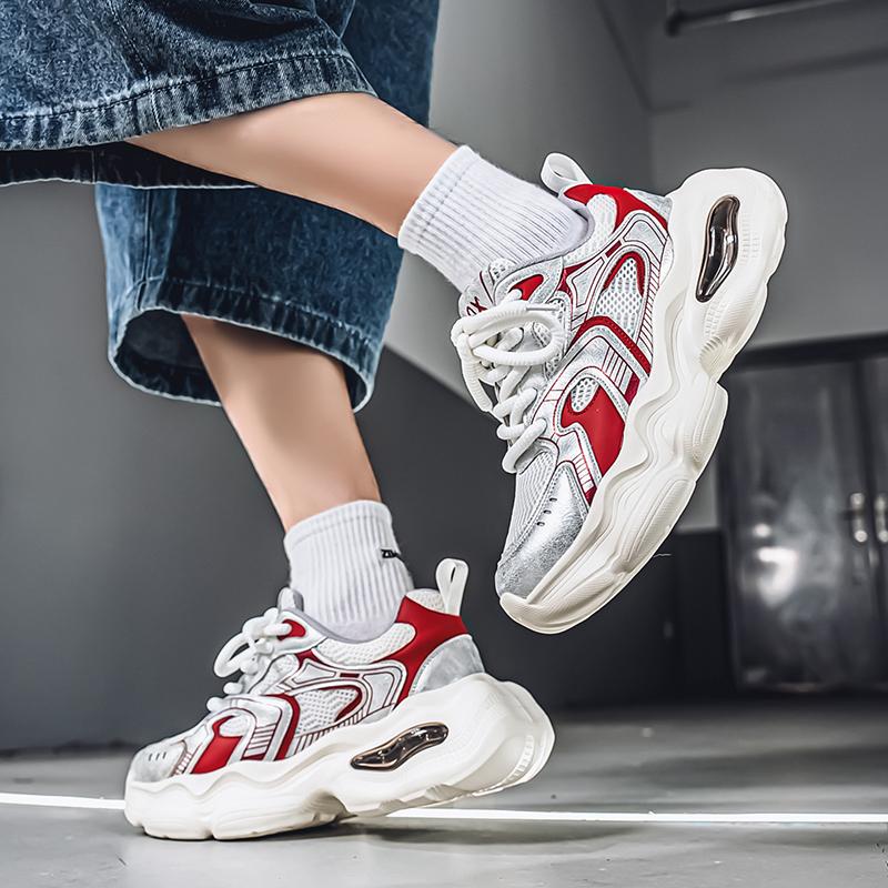 New Fashion Men 's Four Seasons Comfortable Thick Sole Shoes Students Boys GirlsTrending Soft Sole Breathable Casual Running Sneakers