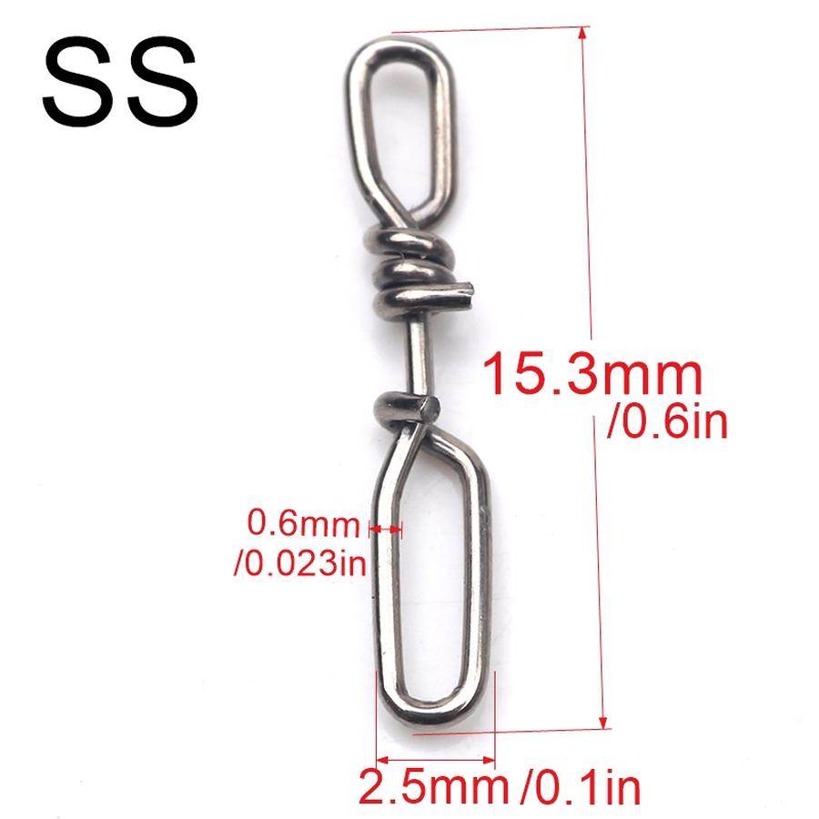 30pcs Stainless Steel Super mini narrow Fishing Snap High Strength Fast Clip Stream Lure Quick Connector Accessories