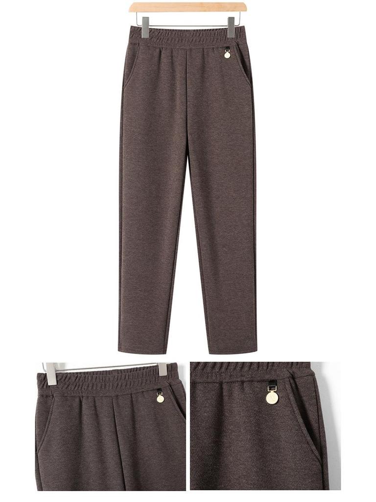 Mamas Winter Fleecegefütterte Petite Hose 2025 - Modische Lässige Lange Hose für Mittelalte und Ältere Frauen
