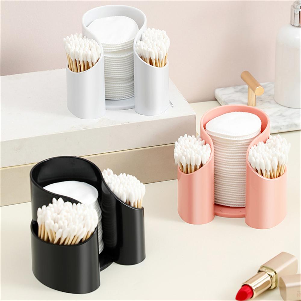 1pc Qtip Holder Clear Cotton Swab and Cotton Balls Organizer Transparent Bathroom Storage Container for Makeup Accessories