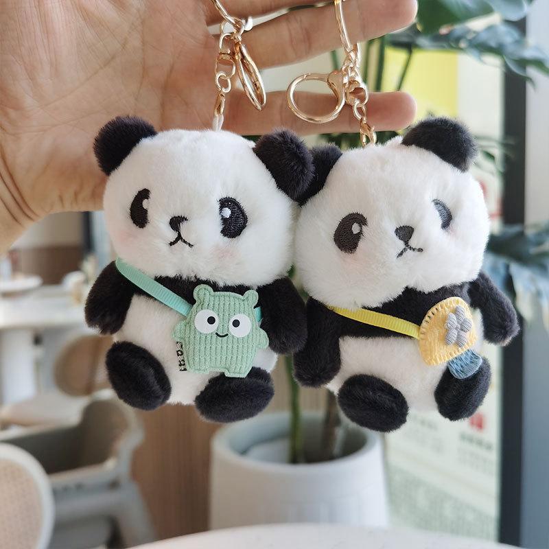 Cute Cartoon Panda Plush Keychain Doll Bag Pendant Creative Gift Mascot Toy