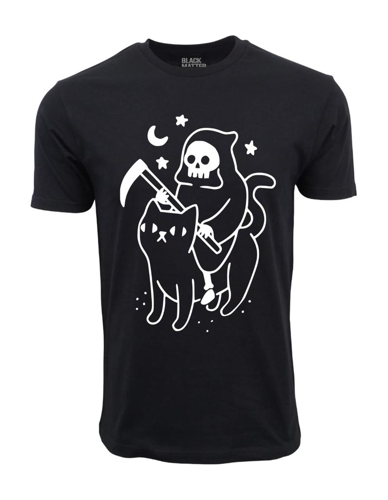Men's and Women's T-shirts HOT TOPIC MATTER REAPER WITH CAT