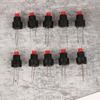 10 Stück Wasserdichter und staubdichter Tastschalter Vollautomatischer Waschmaschinen-Computertastschalter Knopf 2-Pin Schalter