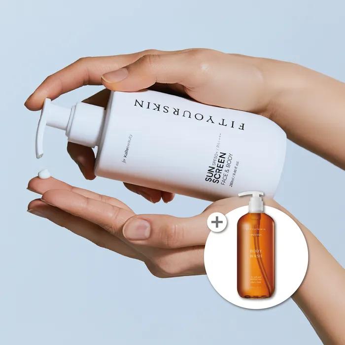 Fit Your Skin Sunscreen Face & Body 280ml with Kare Beauty
