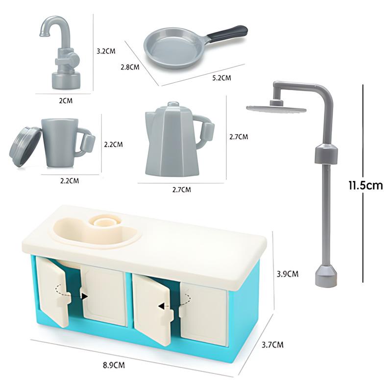 Duży Klockowy Mini Mebelki Domek do Zabawy Kompatybilne Akcesoria Duploed Części do Montażu Zabawki Dla Dzieci