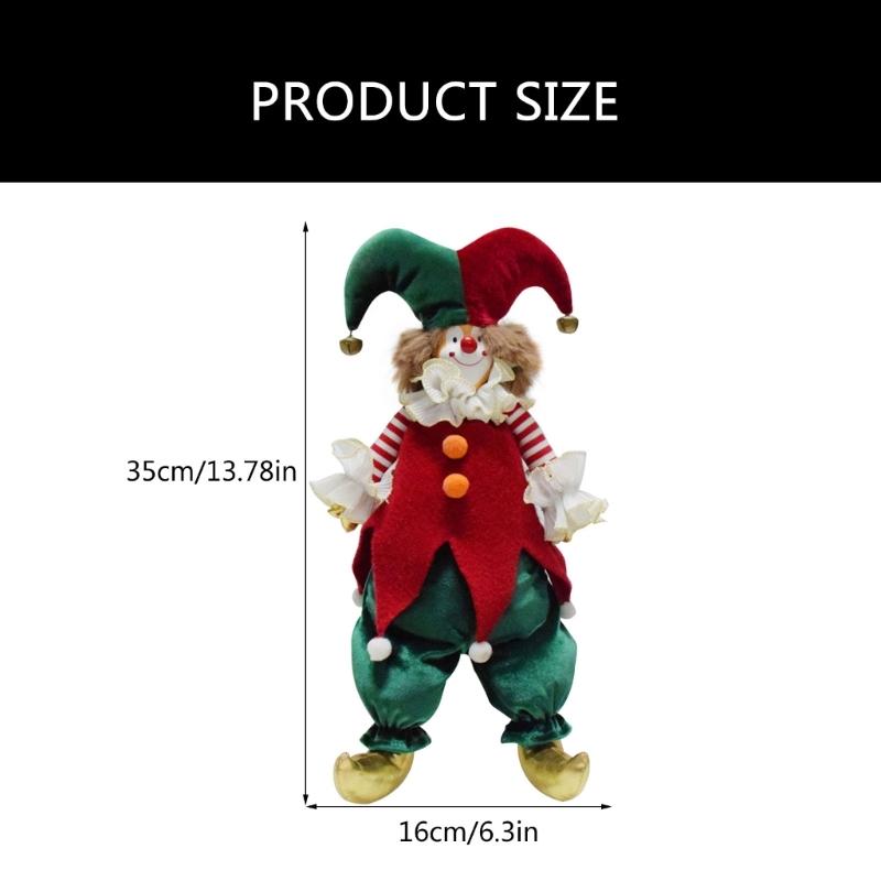 Unverwechselbare Weihnachts-Clown-Figur Tischschmuck Geschenk für Feiertags-Enthusiasten