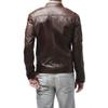 SKINOUTFIT Herren Echtlammfell Braune Lederjacke Stilvolle Motorrad Bomber Biker Oberbekleidung MJ 83
