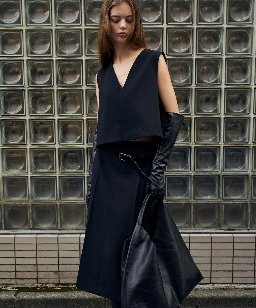 Rene J Back Slit Midi Skirt