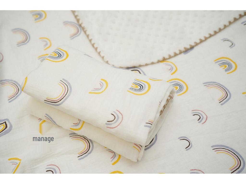 Bean Blanket: Pure Cotton Soft Gauze Baby Towel & Swaddle Quilt for Newborns and Children - Spring/Summer.