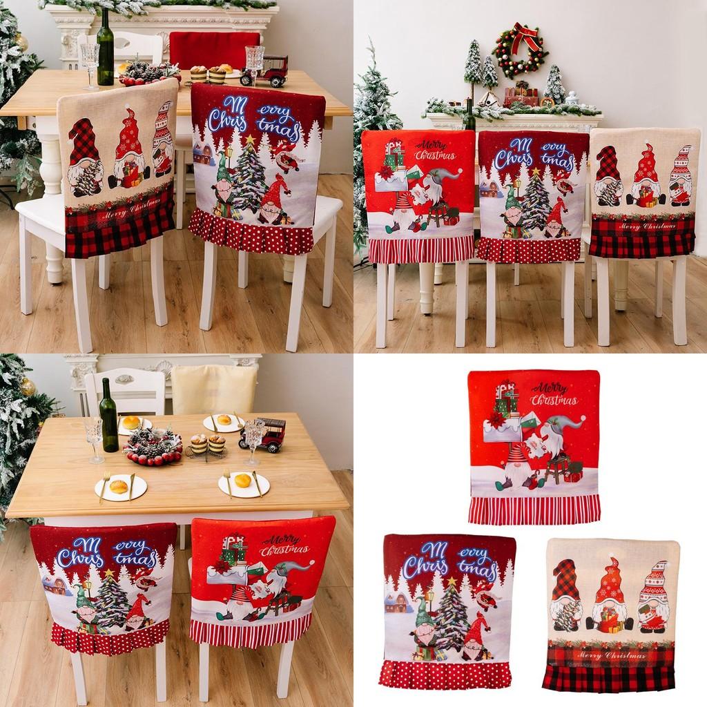 Vibrant Red Christmas Chair Covers With Stripes Polka Dots And Checks For Festive Style