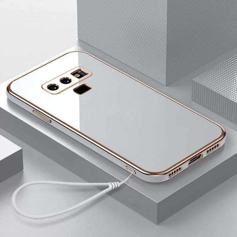 

Для Samsung Galaxy Note9 Чехол Роскошный Квадратный Гальванизированный SM-N960F, SM-N960U Чехол для Телефона Ударопрочная Силиконовая Задняя Крышка Fundas For Galaxy Note9&Case & Strap