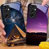 Pyramide Sternenhimmel Für Samsung Galaxy A15 5G 54 4G 51 50 24 35 90 71 12 51 53 52S 80 22 34 Schwarz Gehärtetes Glas Handyhülle