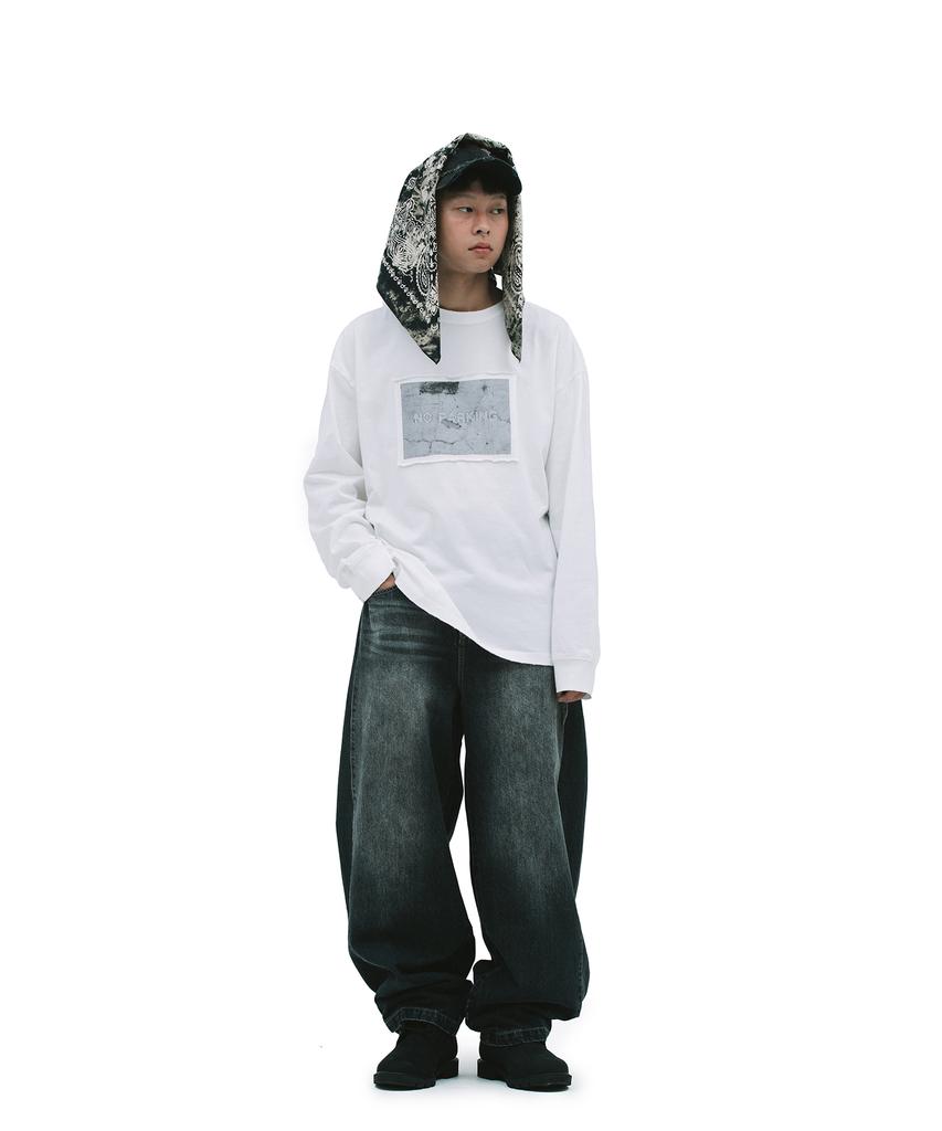 Depeugameoncheu Cat Blush Wide Pants [Black Denim]