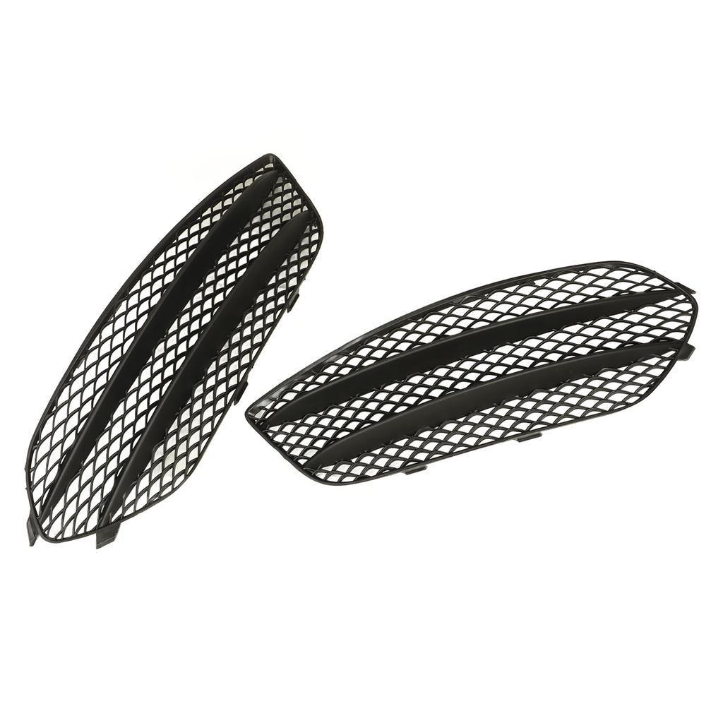 Front Bumper Fog Lamp Grille Black Replacement for Mercedes‑Benz CLA‑Class C117 AMG Line CLA45 2013‑2015