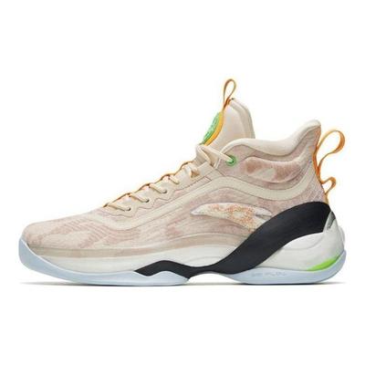KT7 Men Mid-top Basketball Shoes Beige Brown Nitrogen Tech Fabric Leather Non Slip Breathable Durable 112241102-1