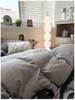 Skin-Friendly Washed Cotton Minimalist Bedding Set - Solid Color, 4 Pieces, Perfect for Dorms