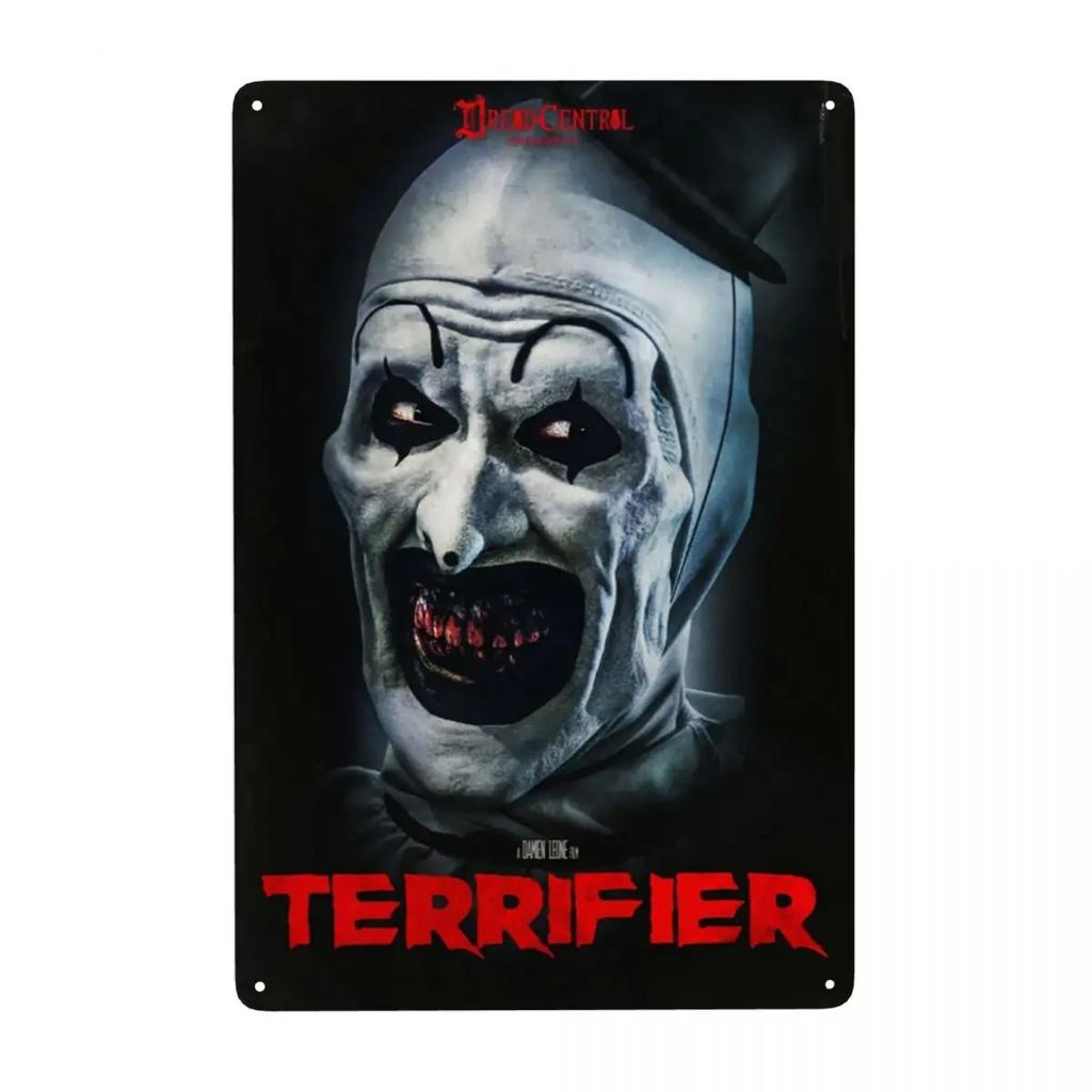 Retro Terrifiers Halloween Horrorfilm Metallschilder Benutzerdefinierte Blechschilder Tor Garten Bars Heimdekor 30x20cm