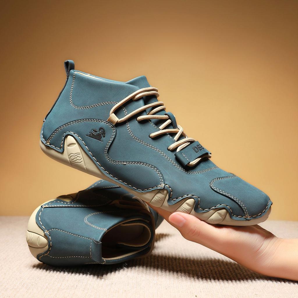 Spring Shoes for Men Women Leather Casual Shoes Pointed Toe Sport Shoes Street Lace-up Sneaker Big Size