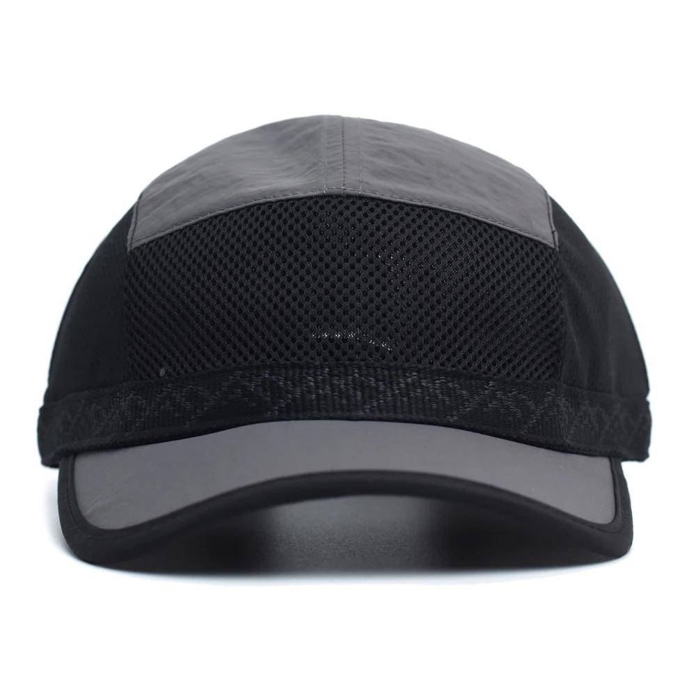 5 Panel Sonnenblende Kappe Kurze Krempe UV Schutz Kappe Casual Mesh Baseball Kappe Unisex