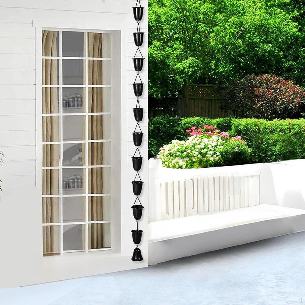 Rain Chain for Gutter,Replace Gutter,Downspout Pouring Cups Awnings Garden Gazebos Divert Water