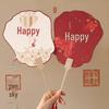 Creative Chinese Style Xuan Paper Wedding Fan for Bride and Bridesmaids