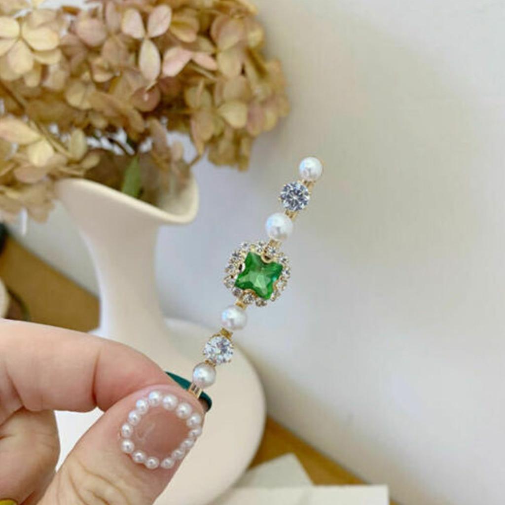 PCS Spilla Strass Fermagli Metallo per Capelli Spilla Verde Cristallo Decorazioni per Signora Donne Ragazze