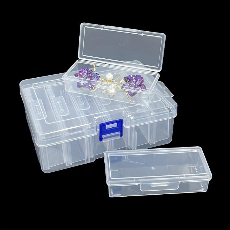 1 Set Crafts Beads Jewelry Accessories 4/6/8/12 Grids Adjustable Transparent Rectangular Storage Boxes With Dividers