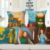 Arabian Cultural Traditional Teapot Food Cushion Cover Middle Eastern Folk Style Painting Pillow Case