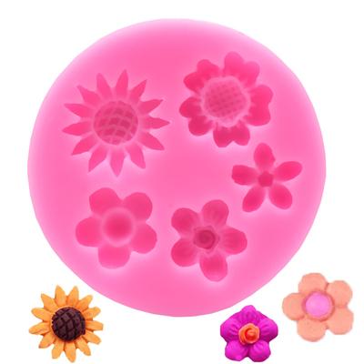 1Pc Daisy Silicone Mold Diy Flor Resina Capa de Telefone Cabeça Corda Cabelo Cartão Jóias Acessórios Molde Bolo de Chocolate Molde de Silicone