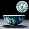 2 pezzi tazza da tè con smalto Temmoku, tazza da tè artistica, tazza in ceramica da forno Build, tazza da tè, servizio da tè cinese Jingdezhen Cielo stellato, opera d'arte bellissima
